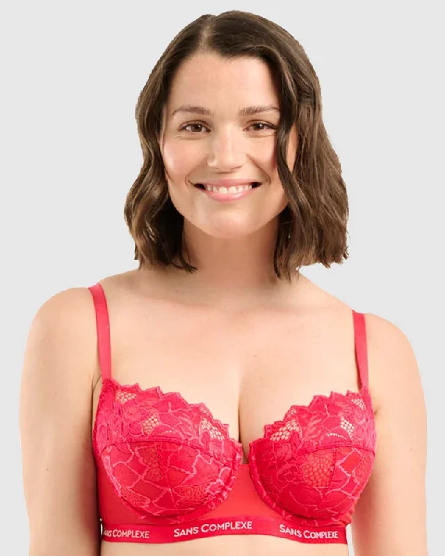 Arum Trend Sheer Lace Longline Balconette Bra Sans Complexe