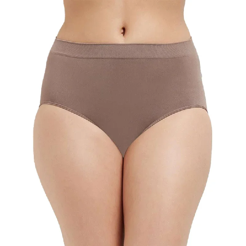 B-Smooth High Waist Full Coverage Everyday Wear Brief Panty - Beige