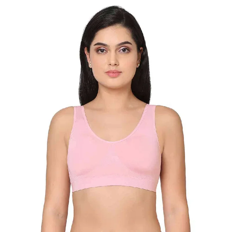 B-Smooth Padded Non-wired Full Cup Everyday Wear Full coverage Bralette - Pink