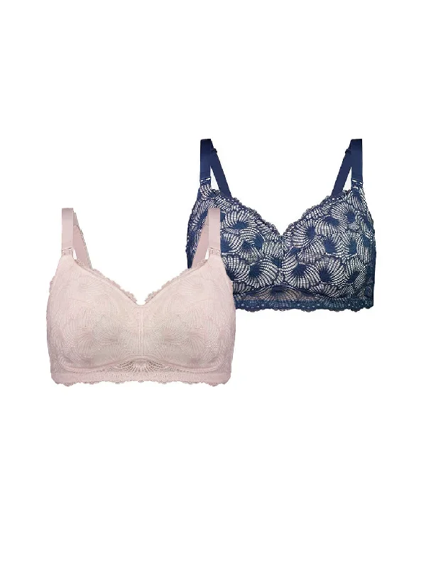 Maternity Bras (Leakproof) - 2 Pack - Twilight and Rose Pink