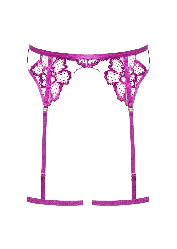 Catalina Thigh Harness (Bright Violet / Sheer)