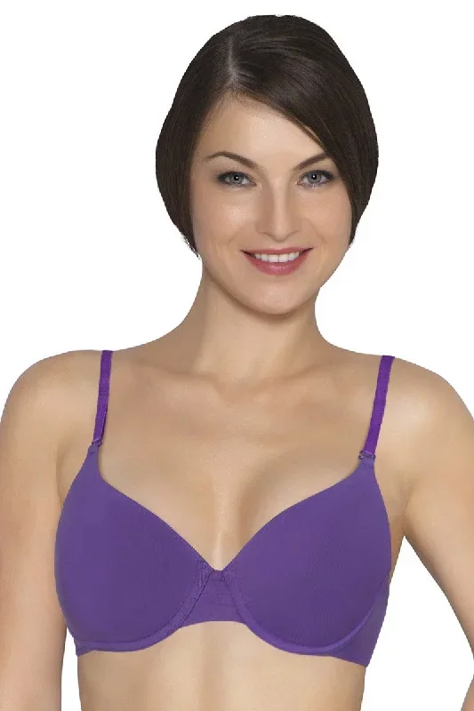 Cotton Casuals Padded Wired T-Shirt Bra - Purple