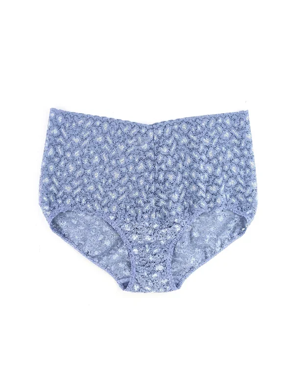 Cross-Dyed Leopard Retro V-Kini Stonewash Blue