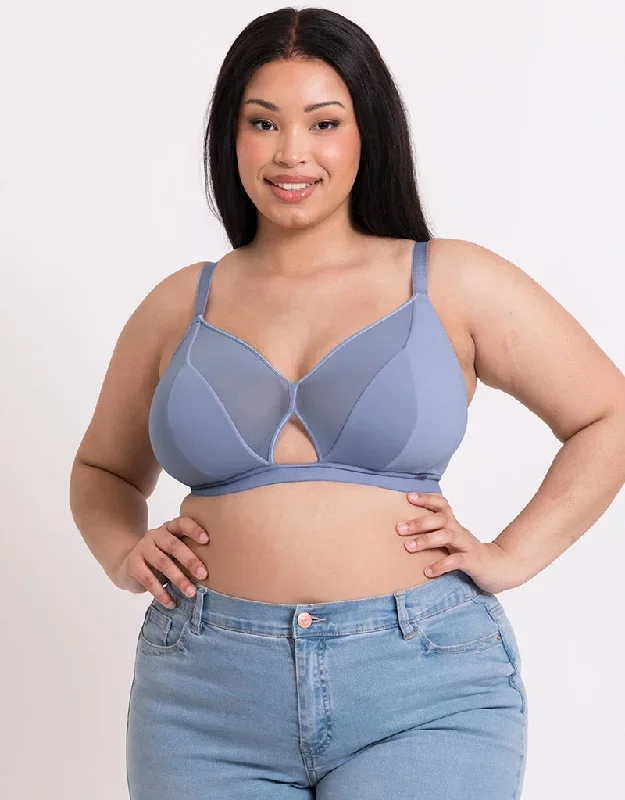 Curvy Kate Get Up and Chill Non-Wired Bralette Slate Blue