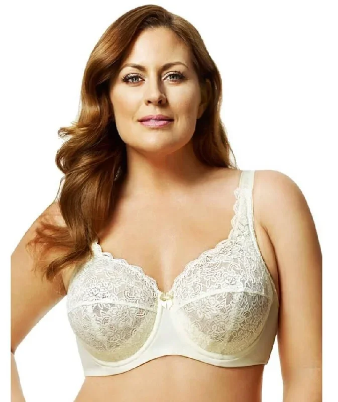 Elila Full Coverage Stretch Lace Underwired Bra - Ivory