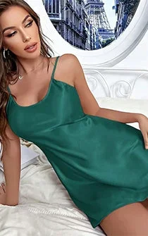 Emerald Serenity Slip Dress