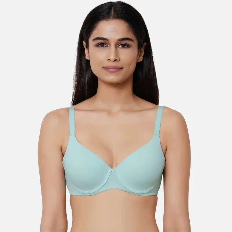 Essentials Padded Wired 3/4th Cup Everyday T-shirt Bra - Green