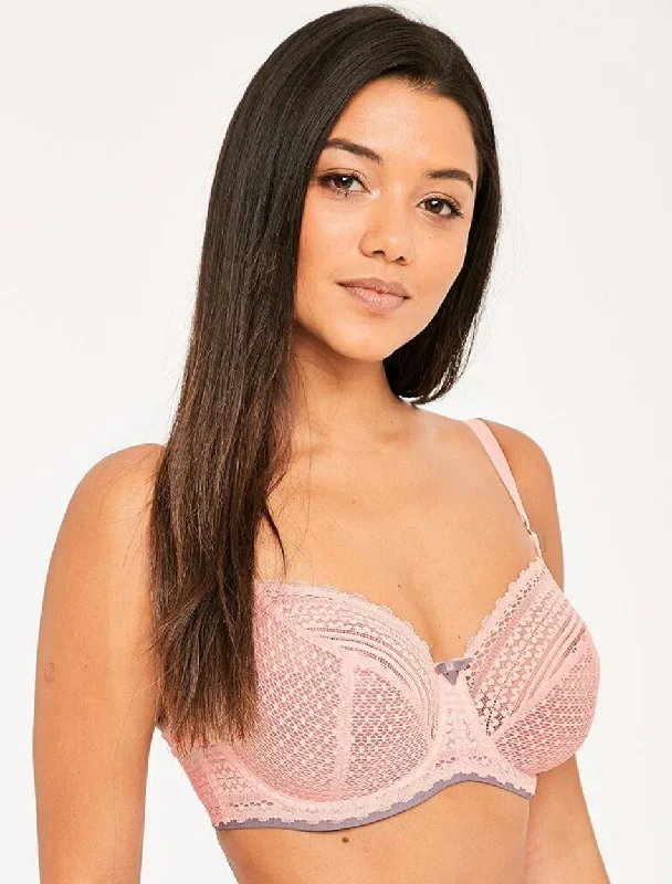 Freya Daisy Lace Underwire Balcony Bra in Blush