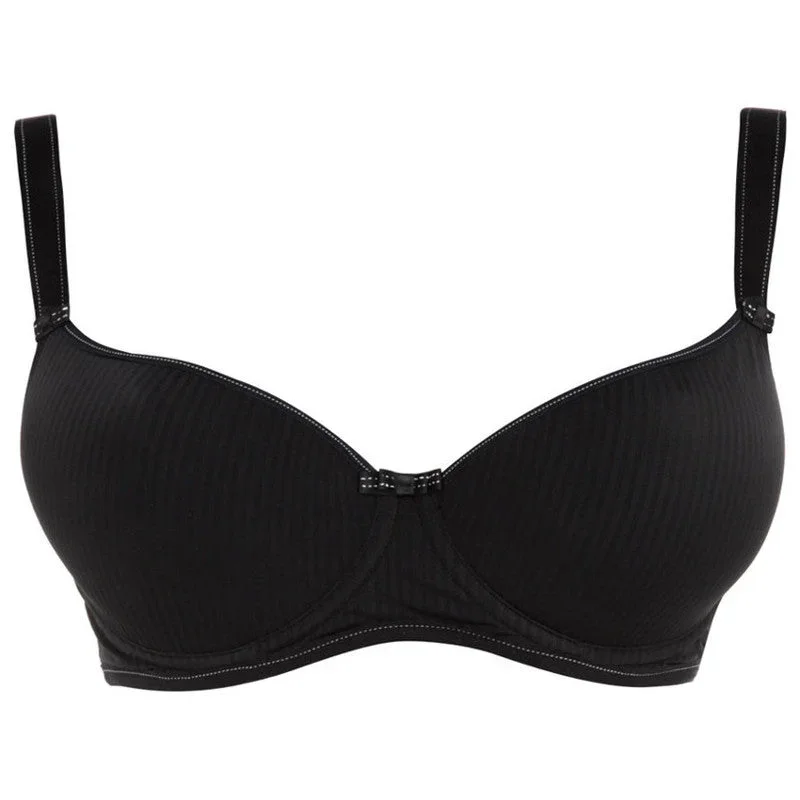 Idol Black Pin Stripe Balcony Bra - Freya