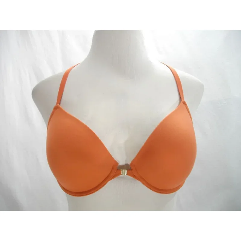 Gilligan O'Malley Front Close Everyday Lace Racerback UW Bra 34D Sunset Orange