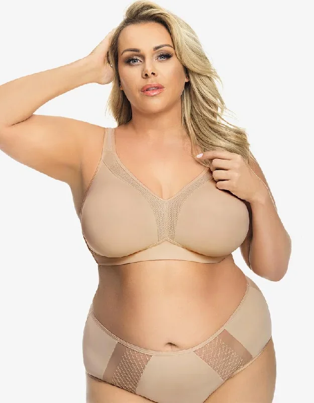 Gorsenia Anya Wire Free Bra Latte