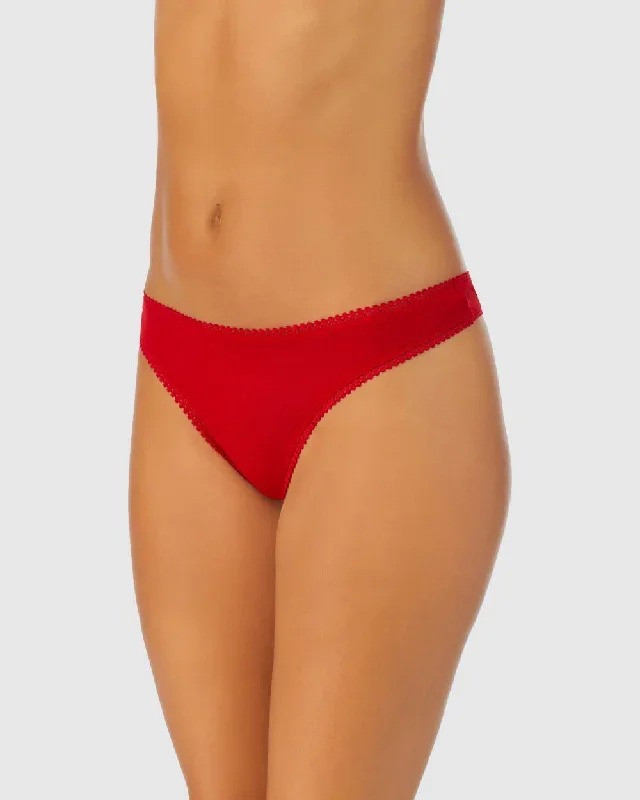 Gossamer Mesh Hip G Thong Underwear - Salsa