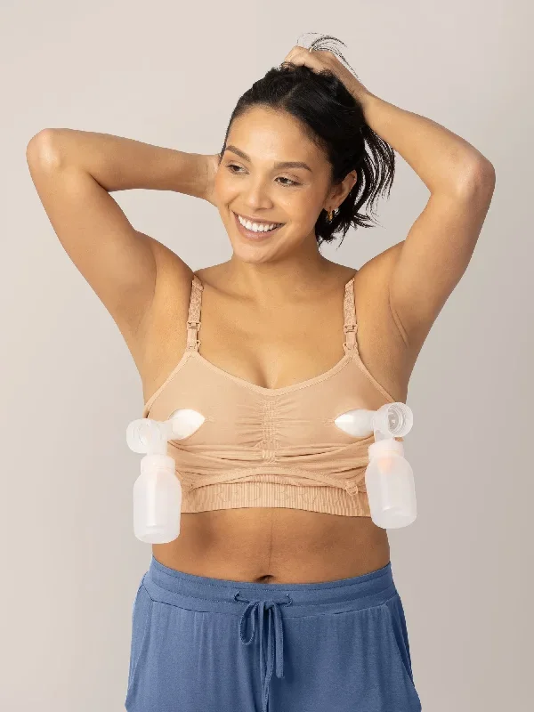 Sublime Hands-Free Pumping & Nursing Bra | Beige