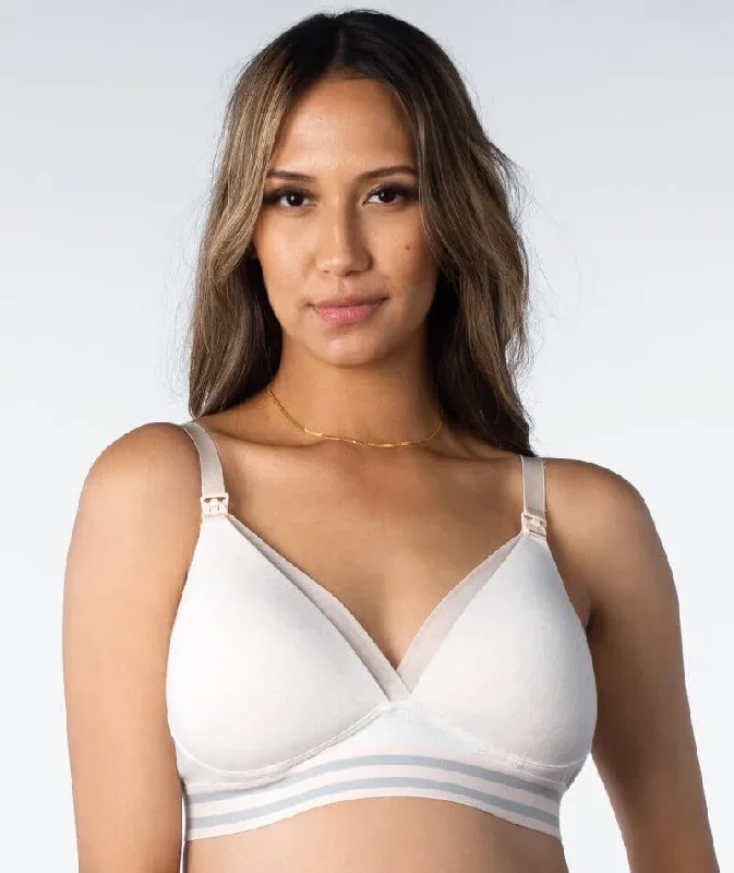 Hotmilk Elevate Cotton T-Shirt Wire-Free Nursing Bra - Shell Marle