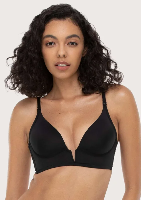 HSIA Deep V Plunge Low Back Wire Bra