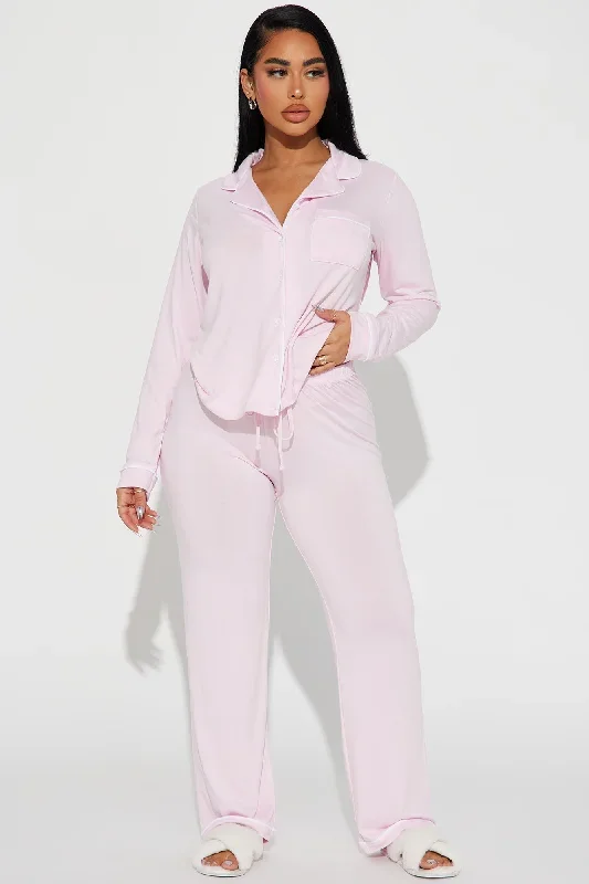 In The Morning PJ Pant Set - Pink