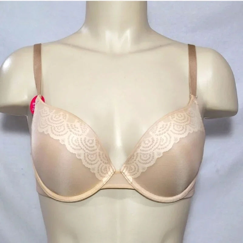 Lily of France 2175300 Smooth & Sleek Push Up Underwire Bra 34A Nude NWT