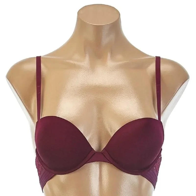 Maidenform SE1101 1101 Self Expressions Essential Push Up Underwire Bra 34A Burgundy