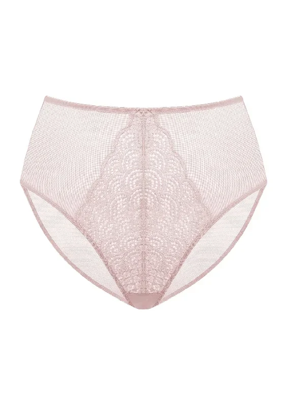 Mermaid High-Rise Light Pink Lace Brief Underwear