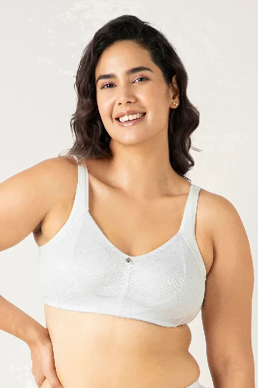 Mystic Poise Non-padded Non-wired Minimizer Bra - White