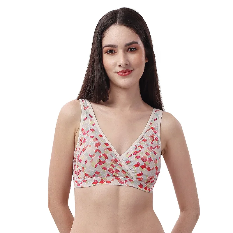 Non Padded Non Wired Lounge Bra with Removable Cups