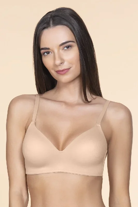 Contour Comfort Padded Non-Wired Bra - Sandalwood