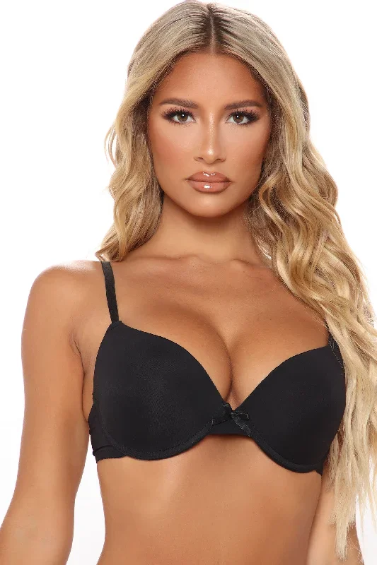 Seize The Day Push Up Bra - Black