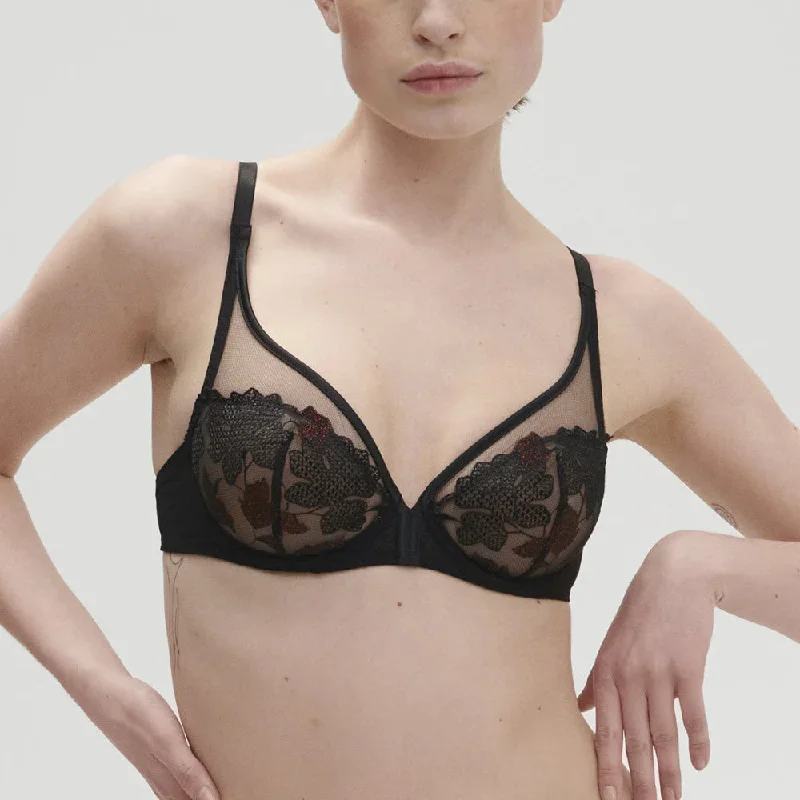 Simone Perele Dahlia Noir Copper Lace Unlined Bra 14v319