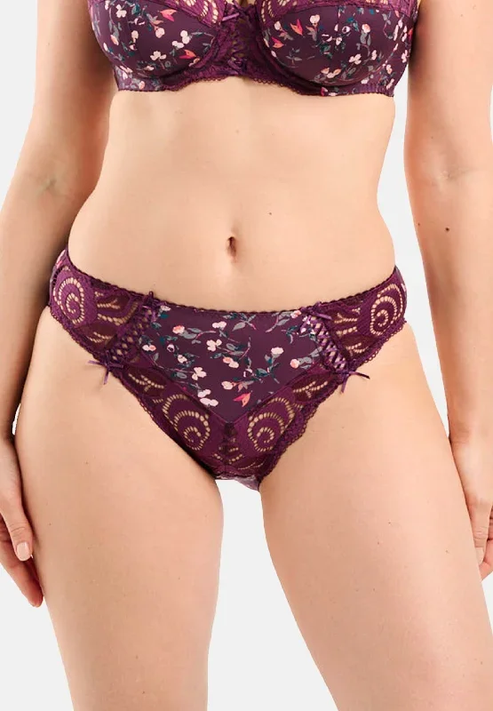 Slip Amélie Print Imprimé Floral Rouge / Violet