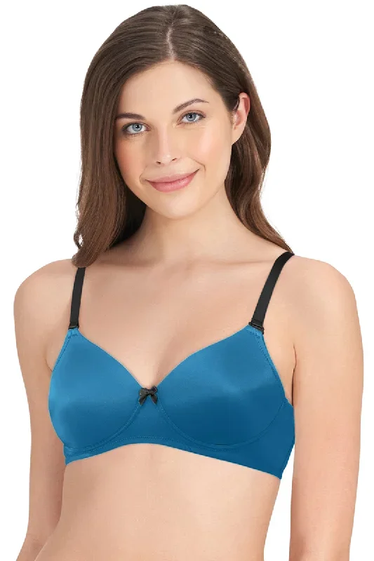 Smooth Dreams Padded Non-wired T-shirt Bra - Mykonos Blue