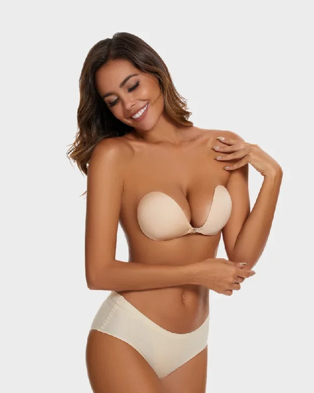 SheCurve Strapless Adhesive Bra with Front Closure