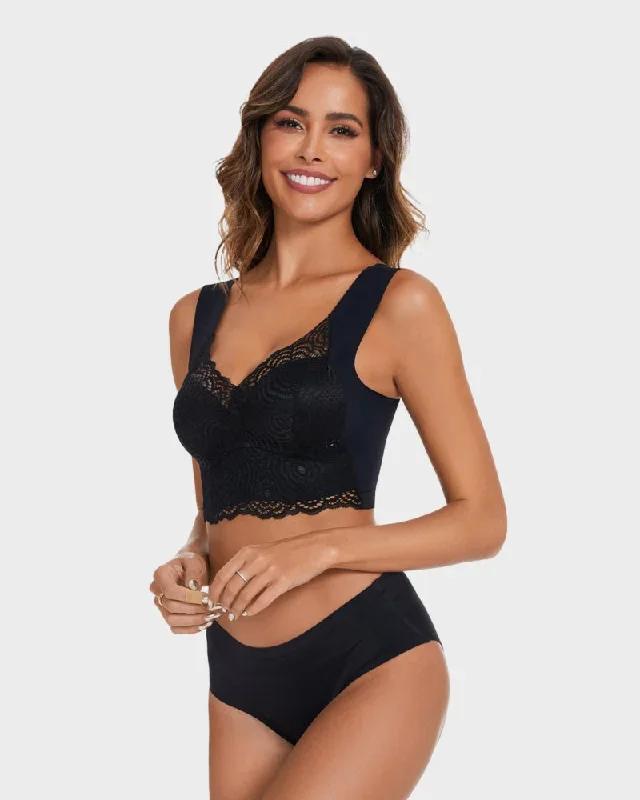 SheCurve Stretch Lace Cut-Out Bra