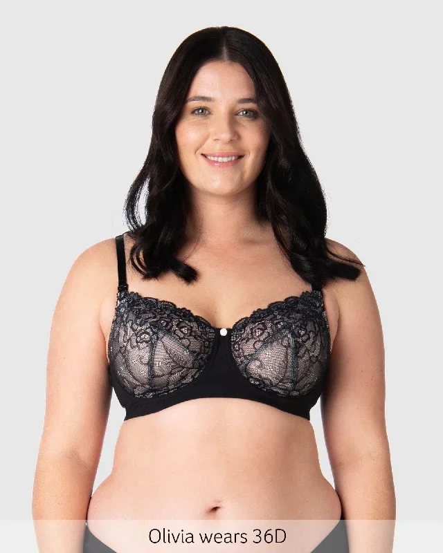 TEMPTATION BLACK NURSING BRA - FLEXI UNDERWIRE