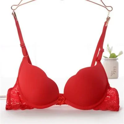 three-quarters3-4-cup-underwear-gather-sexy-push-up-bra-silicone