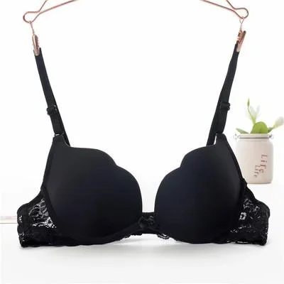 three-quarters3-4-cup-underwear-gather-sexy-push-up-bra-silicone