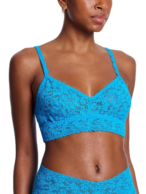 V-Neck Retro Lace Bralette Ocean Eyes Blue